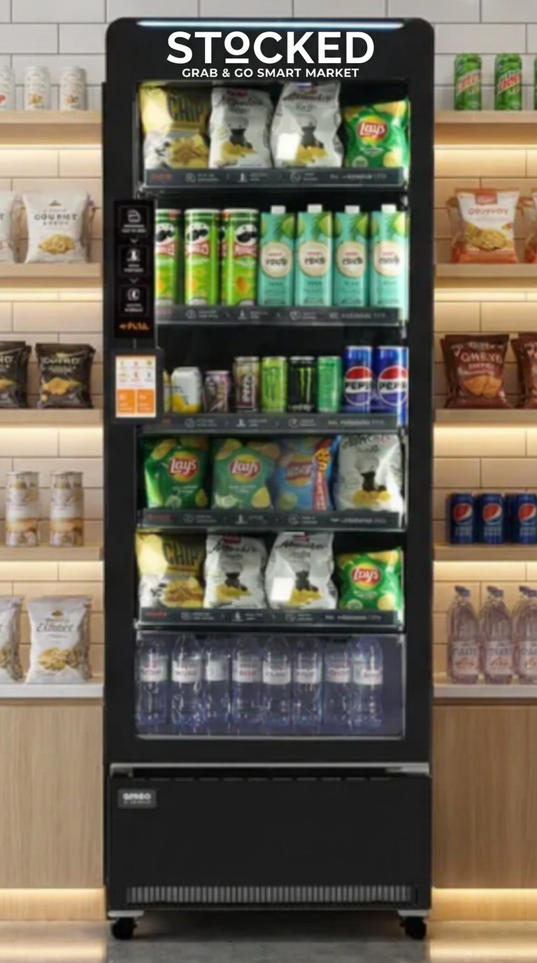 Residents enjoying a Stocked smart market in an apartment lounge